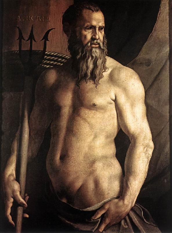 BRONZINO, Agnolo Portrait of Andrea Doria as Neptune df Germany oil painting art